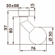 Ручка - кноб для узкопрофильной двери CORE 3548VO/6621/6679