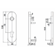 Комплект нажимных ручек на длинной планке CORE 8906/7051 PZ/72