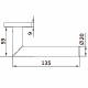 Комплект нажимных ручек на длинной планке CORE 8906/7051 PZ/72