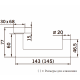 Комплект нажимных ручек для узкопрофильных дверей CORE 8907/6621/6679