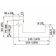 Комплект нажимных ручек для узкопрофильных дверей CORE 8907A/6621/6679