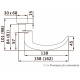 Комплект нажимных ручек для узкопрофильных дверей CORE 8999A/6621/6679