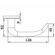 Комплект нажимных ручек на длинной планке CORE 8999/ 7051 PZ/72