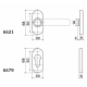 1/2 комплекта ручек Ручка Pure 8906 / 6621 / 6679, 38–56 мм, 8 мм